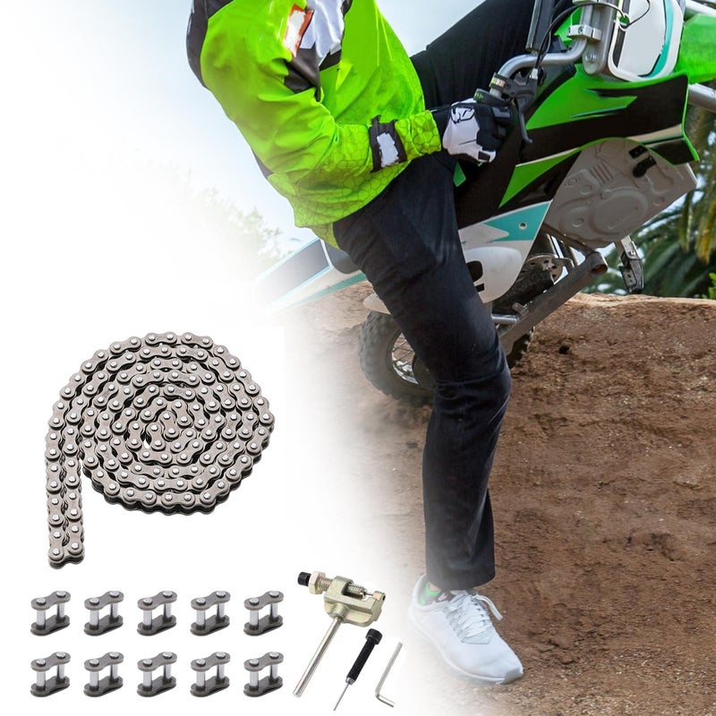 KAMIER #25 Roller Chain 132 Link with Drive Chain Breaker for Razor MX500 MX650 SX500 Mcgrath Dirt Rocket Bike Off Road Motocross Pit Bike Kids Electric Scooter Moped Mini Pocket Bike Heavy Duty Parts - Image 4